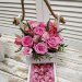 Букет из роз, тюльпанов, кустовой гвоздики и сладкий сюрприз 