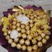 Сладкий букет с конфетами Ferrero Rocher и орхидеями
