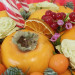 Зимний букет с фруктами и елью