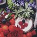 Корзина с экзотическими фруктами, ягодами, гиацинтами и Raffaello